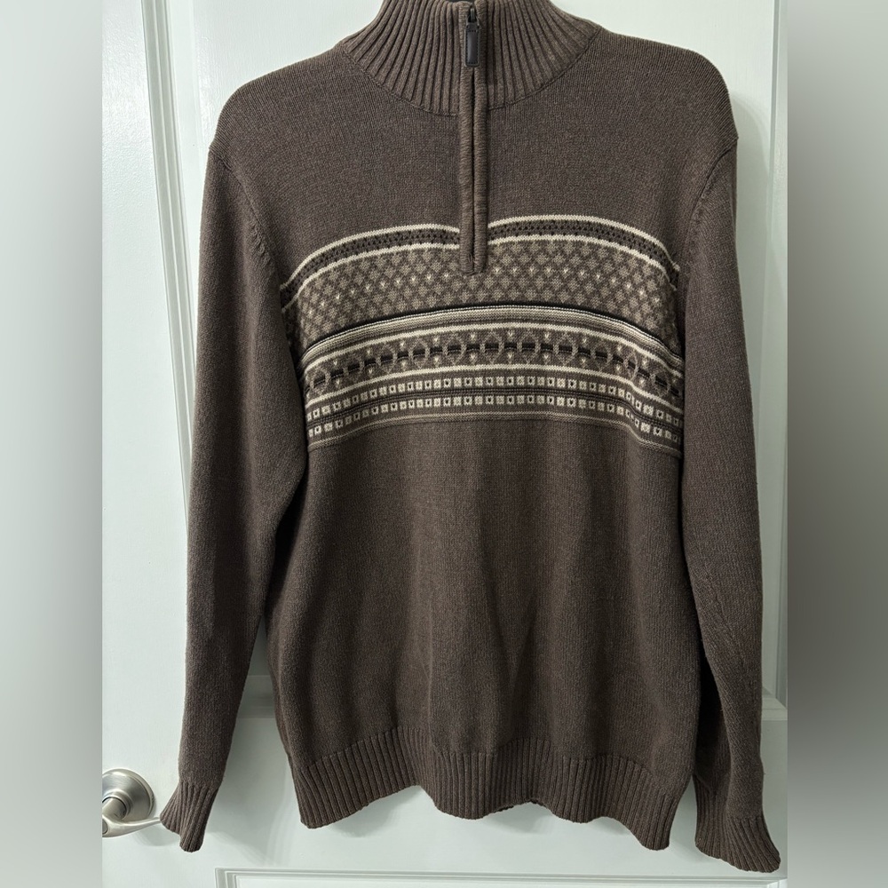 Oscar de la Renta Sweater partial zip size large